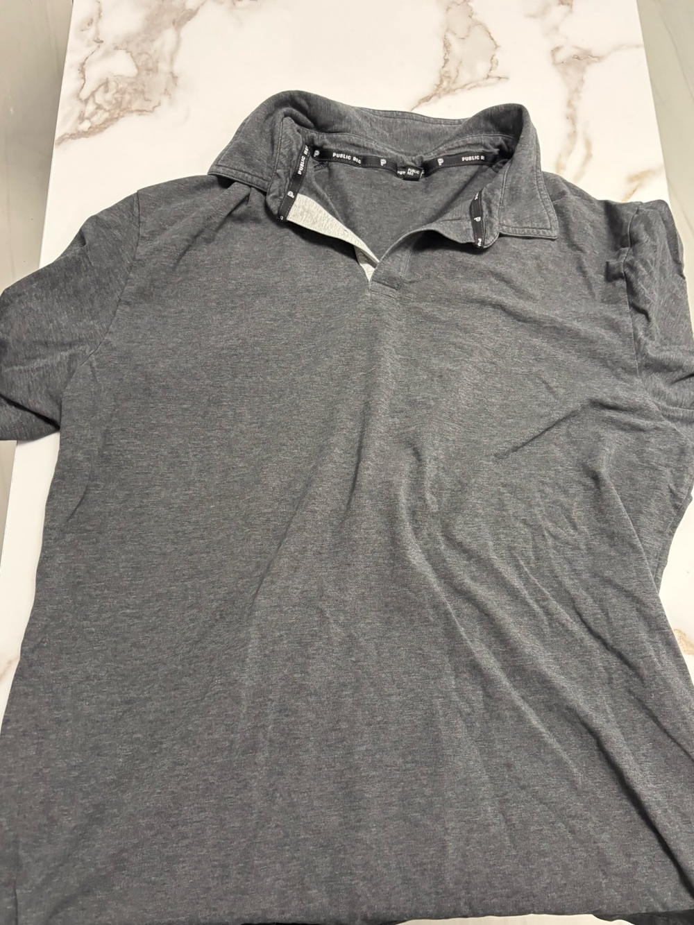 Men's Charcoal Grey Polo Shirt - Casual Collared Tee